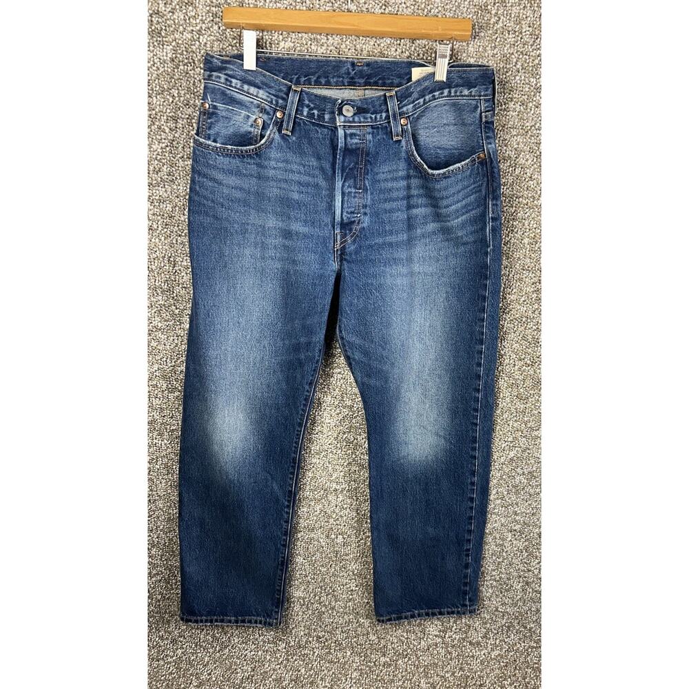Levi's Size 31x30 Selvedge '90s 501 Blue Denim Med Wash Straight Button Fly